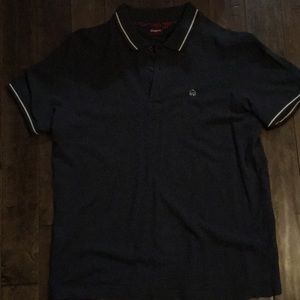 Merc twin-tipped polo - slim fit - grey